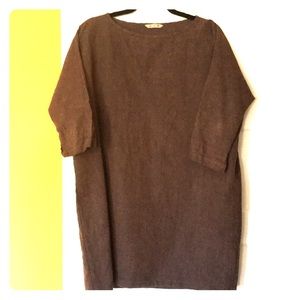 Fog Linen Work dress in brown